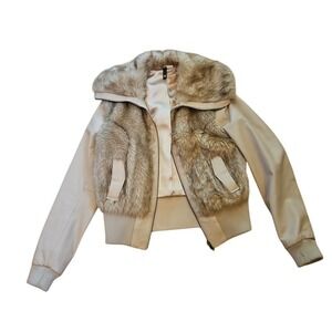 H&M 100% Leather Jacket Medium Size 10